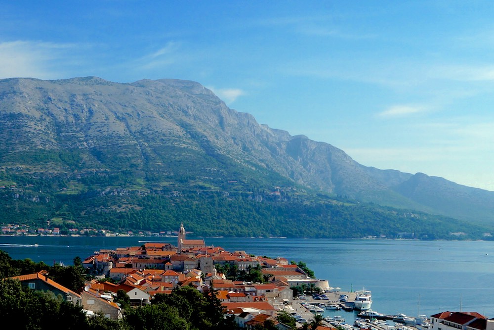 vista da ilha de Korcula, Croácia