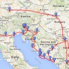 Minha rota durante a viagem de verão 2014 pelo leste Europeu / Balcãs